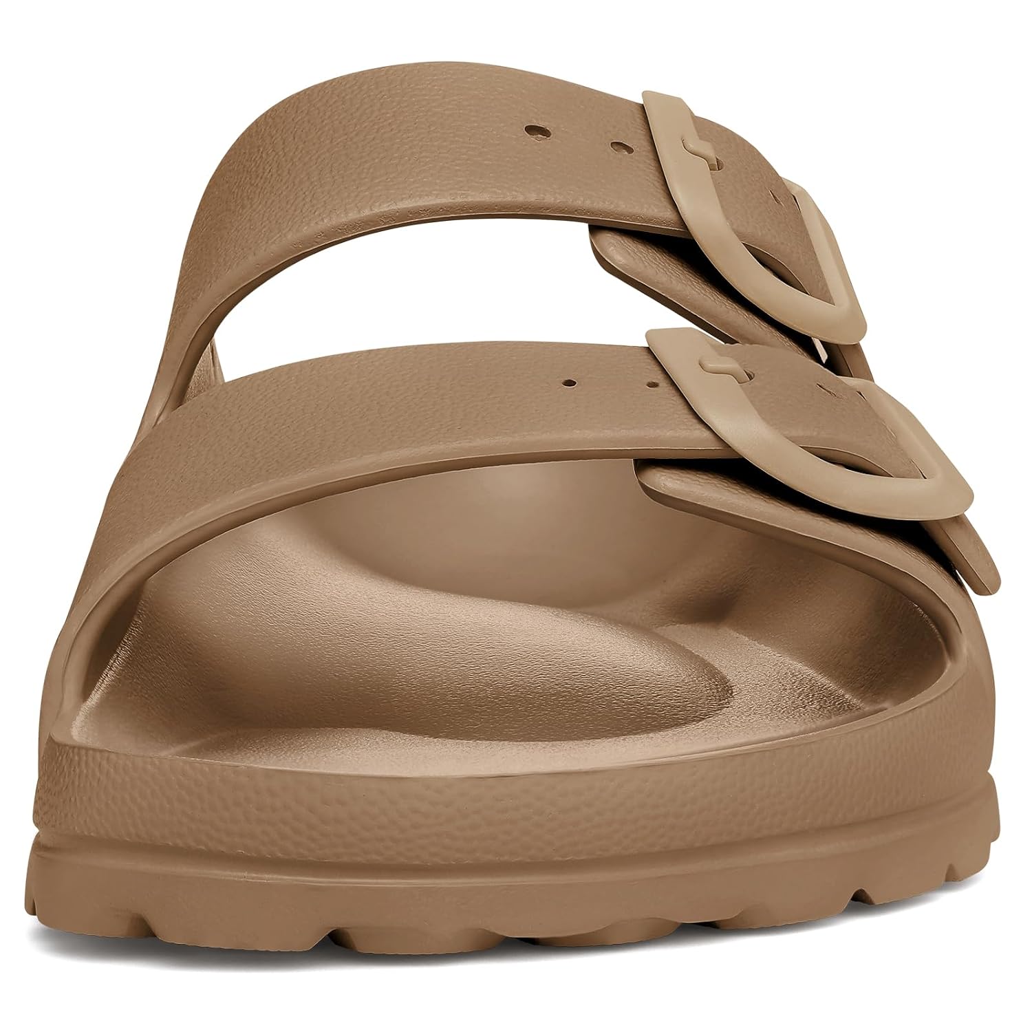 Lightweight Slip On Slide Waterproof Sandals With Adjustable Double Buckle For Women