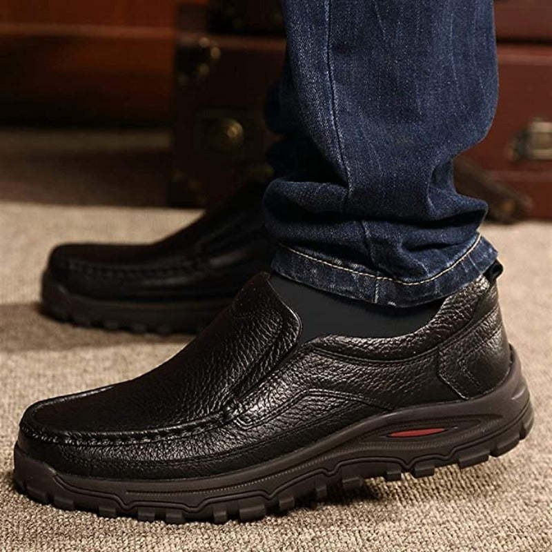 Genuine Leather Formal Loafers-My Soft Slipper