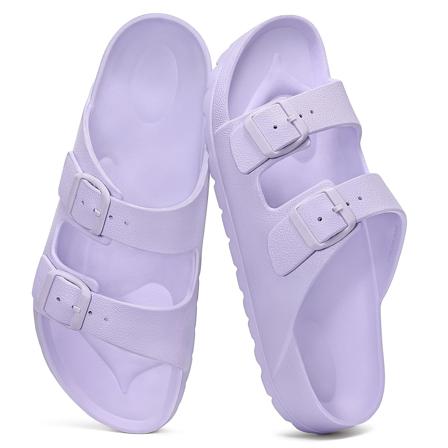 Lightweight Slip On Slide Waterproof Sandals With Adjustable Double Buckle For Women