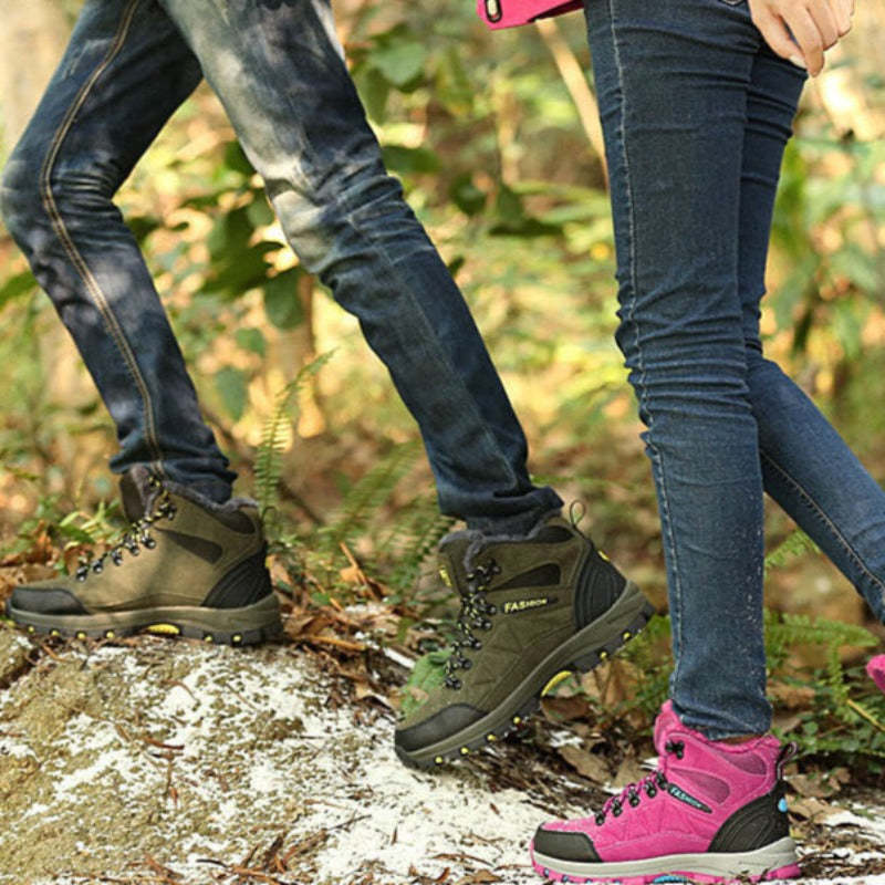 Men's Warm Fur Lace Up Ankle Boots-My Soft Slipper