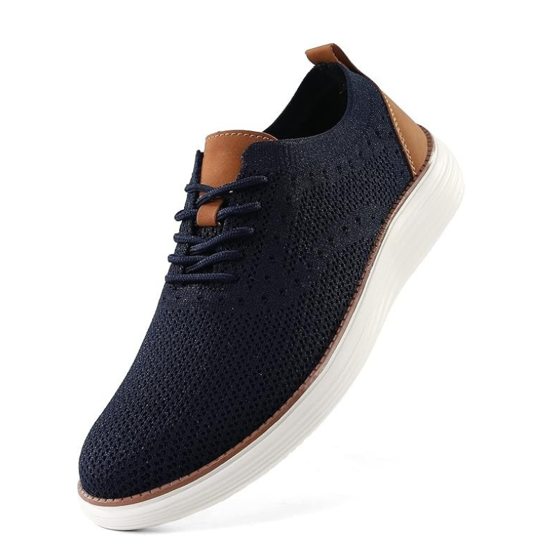 Knit Lace-Up Sneakers – Lightweight Design With Supportive EVA Sole-My Soft Slipper