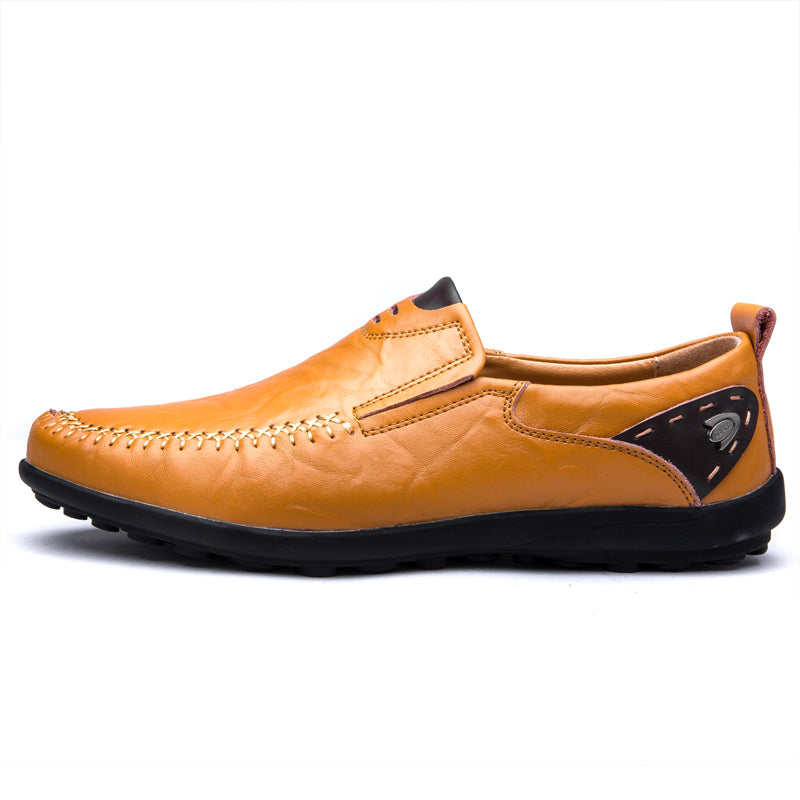 Fashion Casual Leather Loafers Shoes-My Soft Slipper