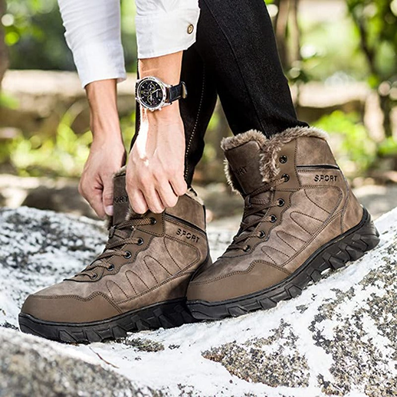 Men's Outdoor Plush Ankle Snow Boots-My Soft Slipper