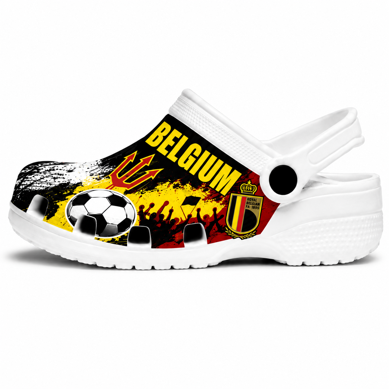 World Cup 2026 Belgium Football Fan Printed Clogs