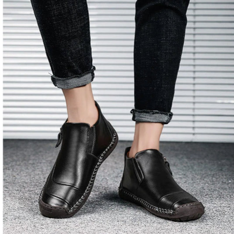 Men's Fur Plush Snow Ankle Boots-My Soft Slipper