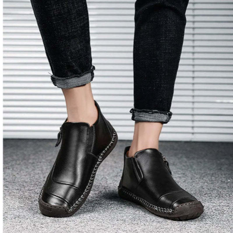 Men's Fur Plush Snow Ankle Boots-My Soft Slipper