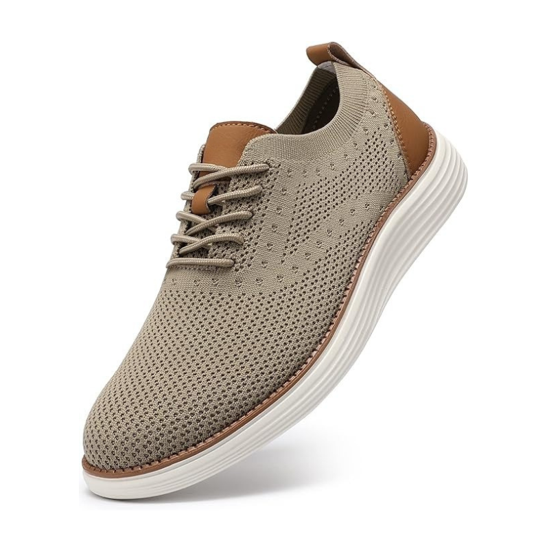 Knit Lace-Up Sneakers – Lightweight Design With Supportive EVA Sole-My Soft Slipper