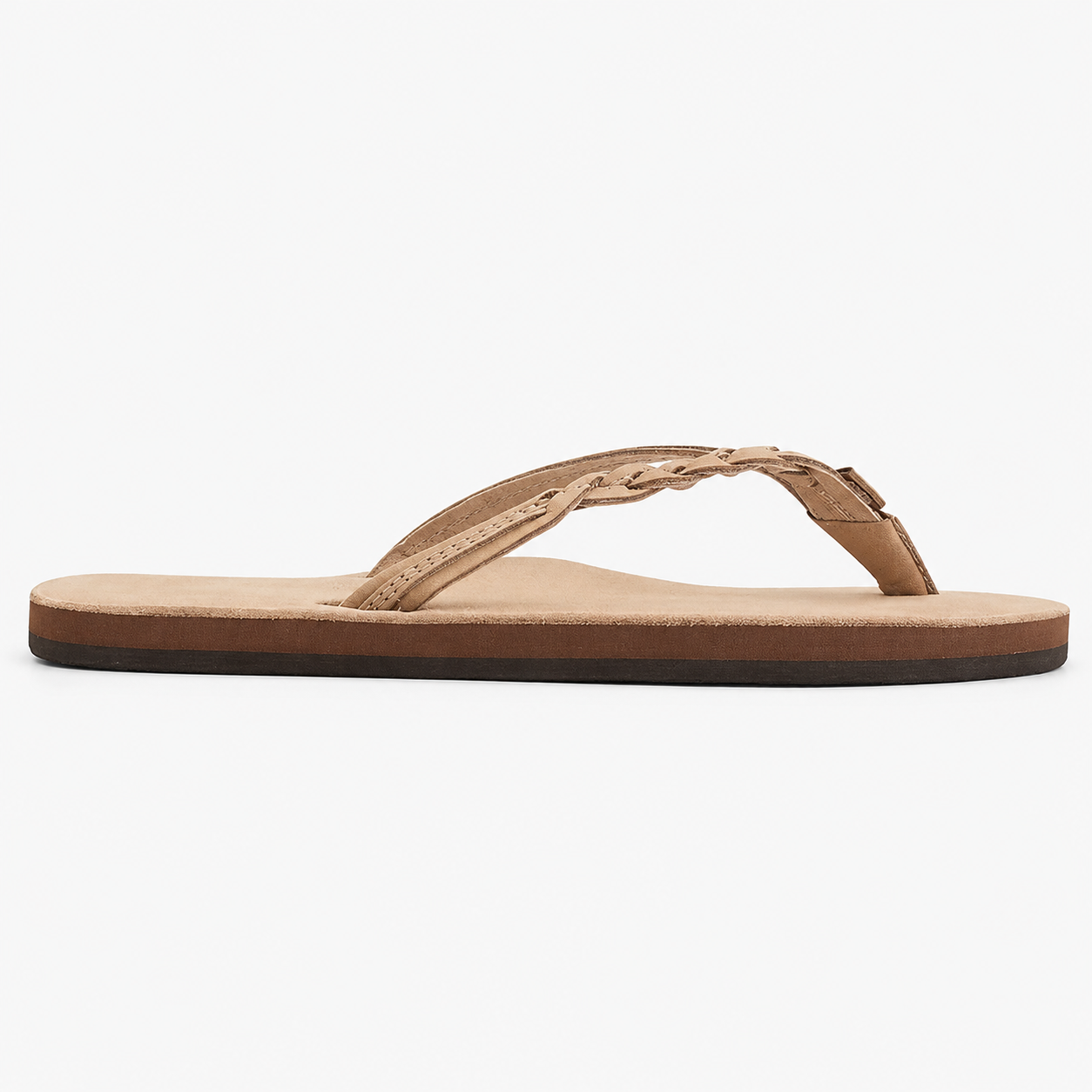 Single Strap Braided Leather Sandals For Women