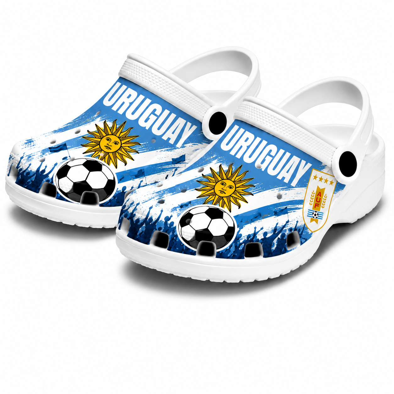 World Cup 2026 Uruguay Football Fan Printed Clogs
