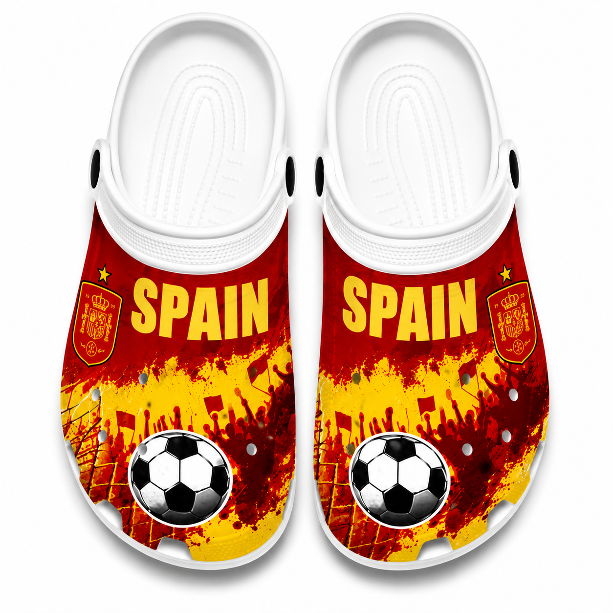 World Cup 2026 Spain Football Fan Printed Clogs