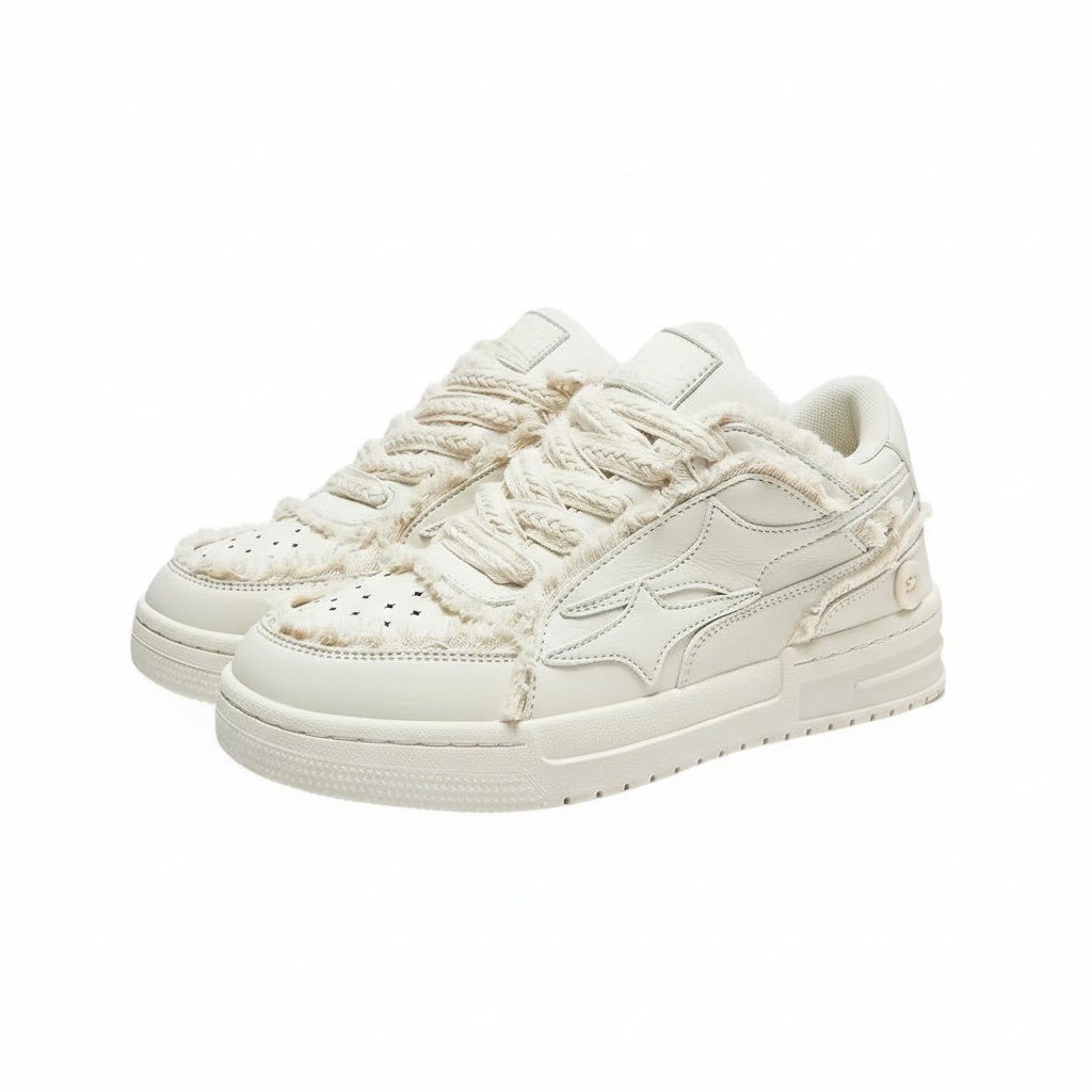 Street Style Chunky Denim Sneakers For Women
