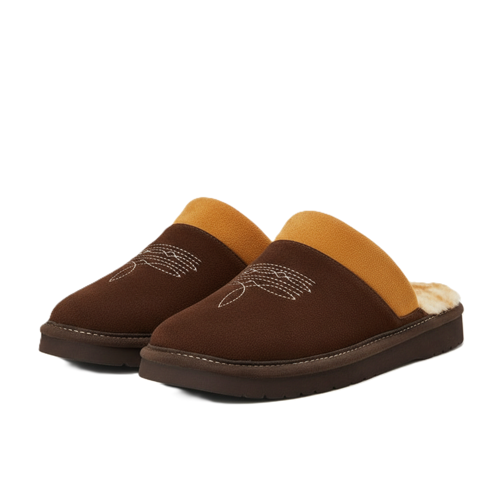 Silversmith Chestnut Square Slipper For Men