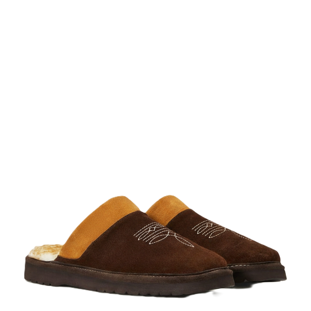 Silversmith Chestnut Square Slipper For Men