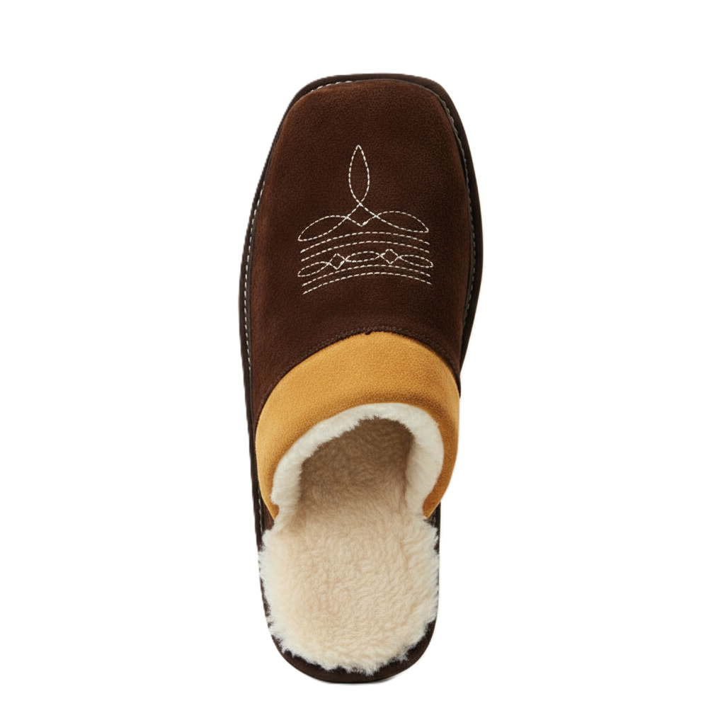 Silversmith Chestnut Square Slipper For Men
