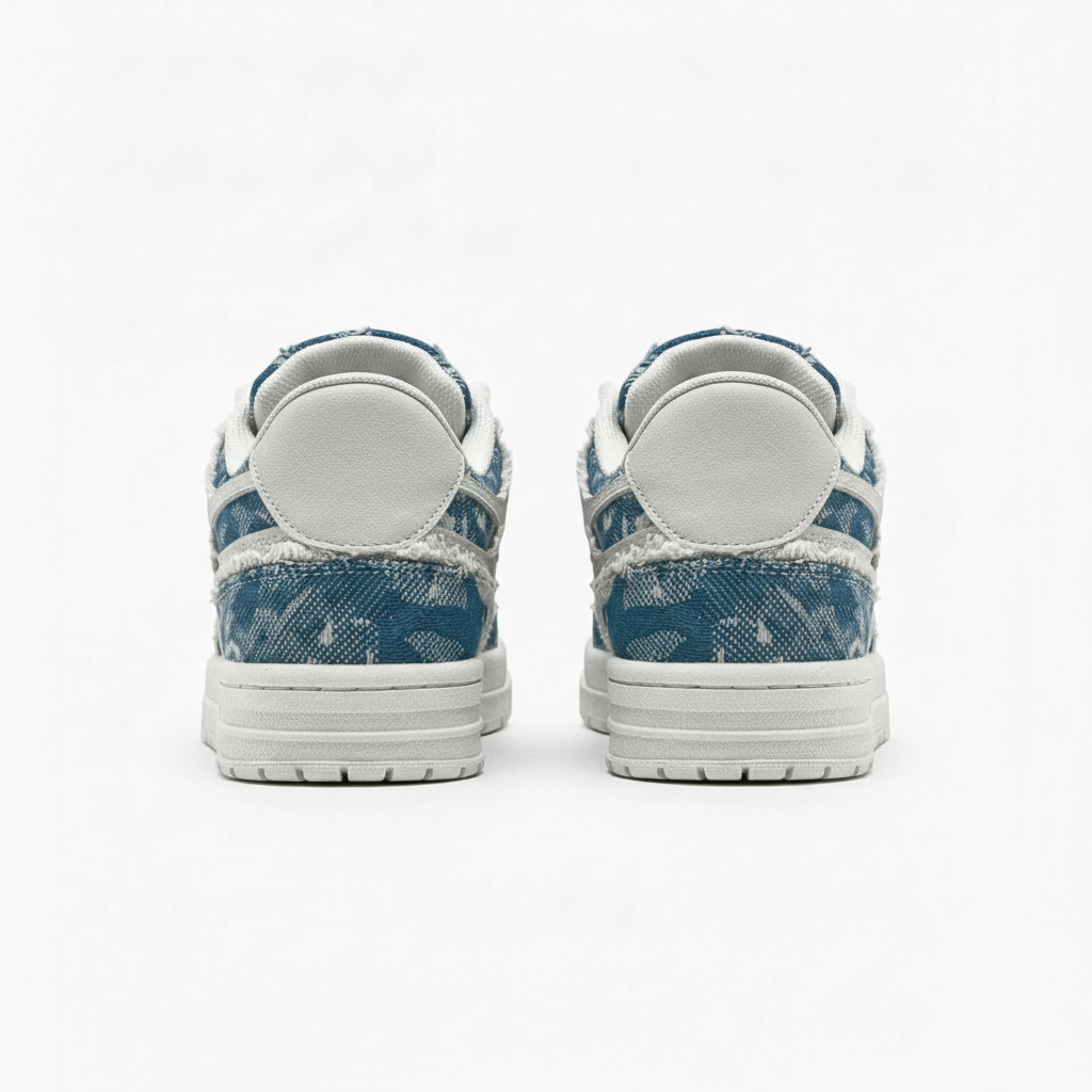 Street Style Chunky Denim Sneakers For Women
