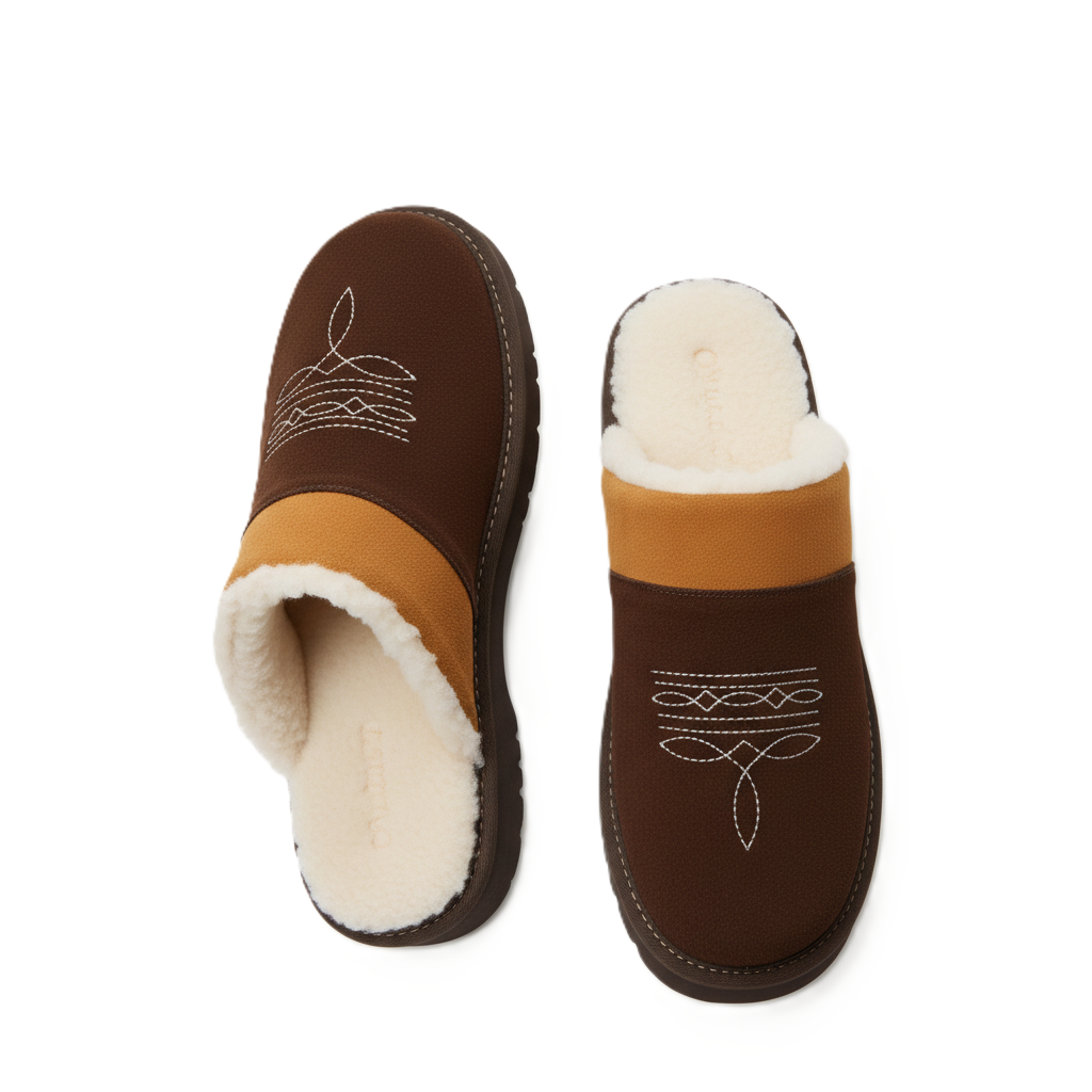 Silversmith Chestnut Square Slipper For Men