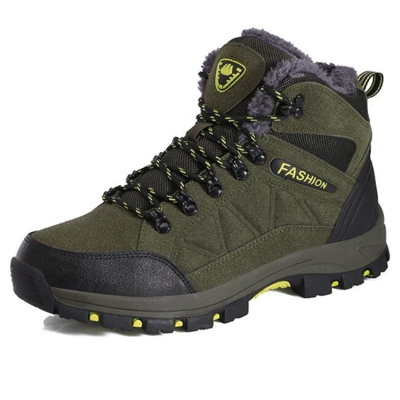 Men's Warm Fur Lace Up Ankle Boots-My Soft Slipper