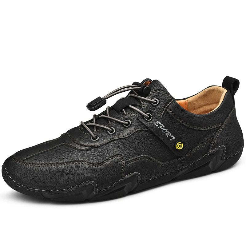 Men's Leather Casual Handmade Shoes-My Soft Slipper