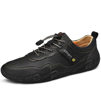 Men's Leather Casual Handmade Shoes-My Soft Slipper