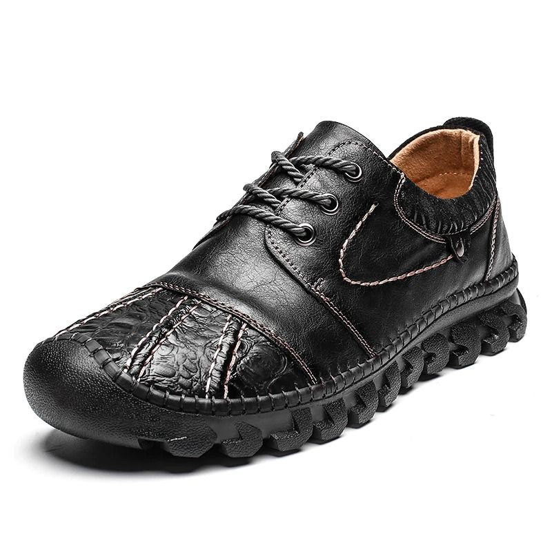 Men's Casual Split Leather Shoes-My Soft Slipper