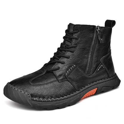 Men's Outdoor Motorcycle Ankle Boots-My Soft Slipper
