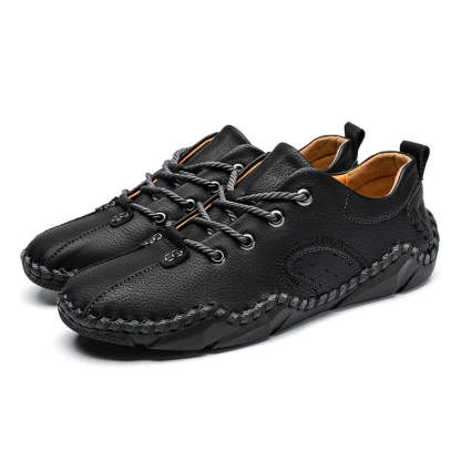 Men's Handmade Soft Leather Casual Shoes-My Soft Slipper