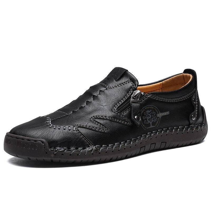 Men's Handmade Non-Slip Leather Shoes-My Soft Slipper