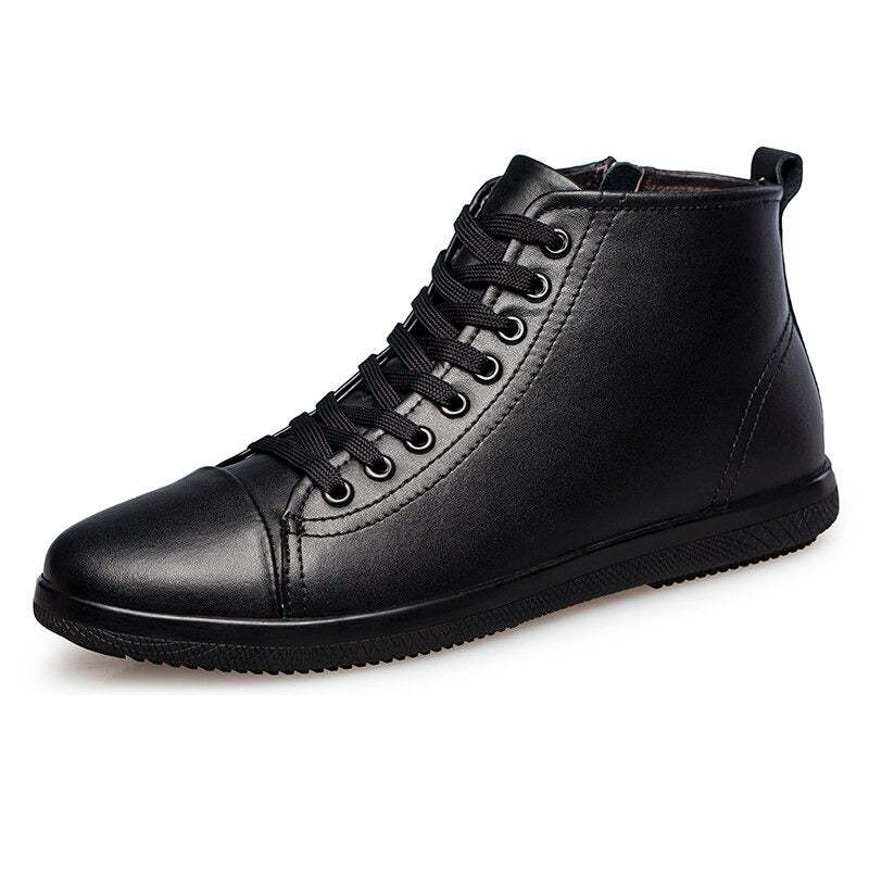 Men's Warm Lace-Up Ankle Boots-My Soft Slipper