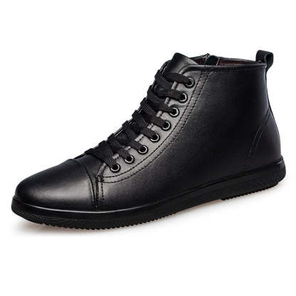 Men's Warm Lace-Up Ankle Boots-My Soft Slipper