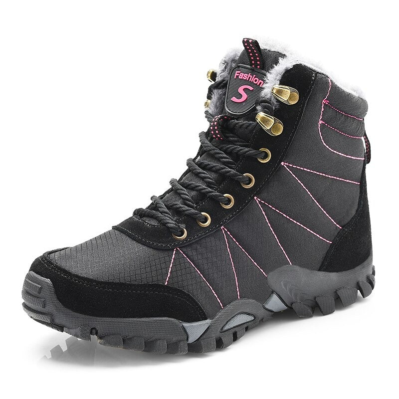 Men's Warm Plush Waterproof Ankle Boots-My Soft Slipper