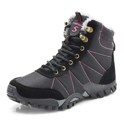 Men's Warm Plush Waterproof Ankle Boots-My Soft Slipper