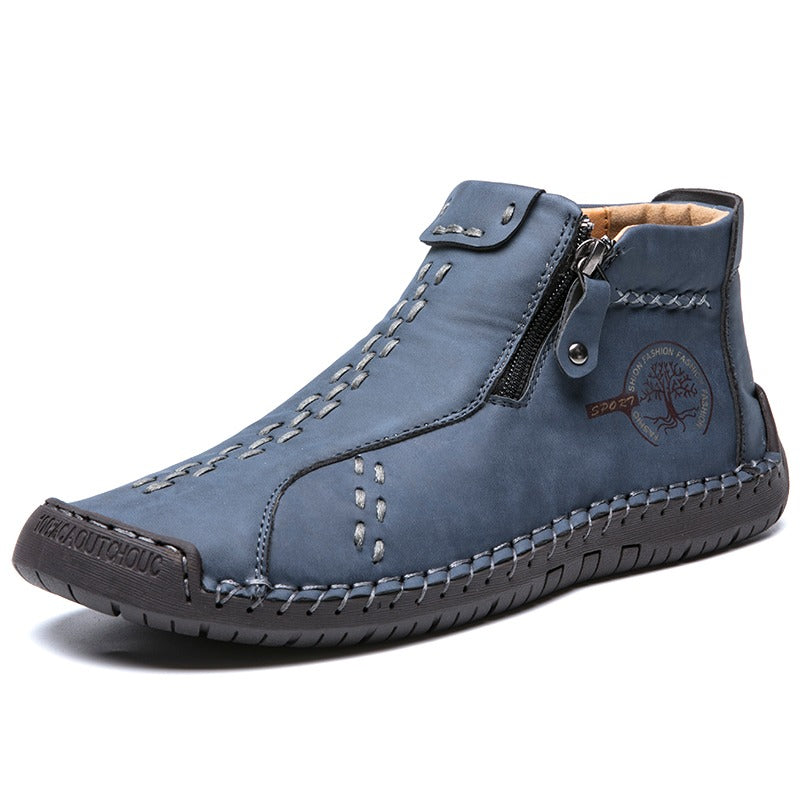 Men's Zip Outdoor Ankle Boots-My Soft Slipper