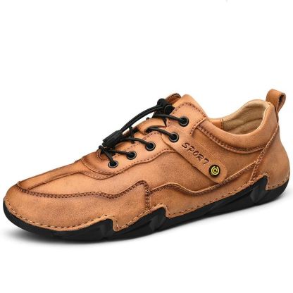 Men's Leather Casual Handmade Shoes-My Soft Slipper