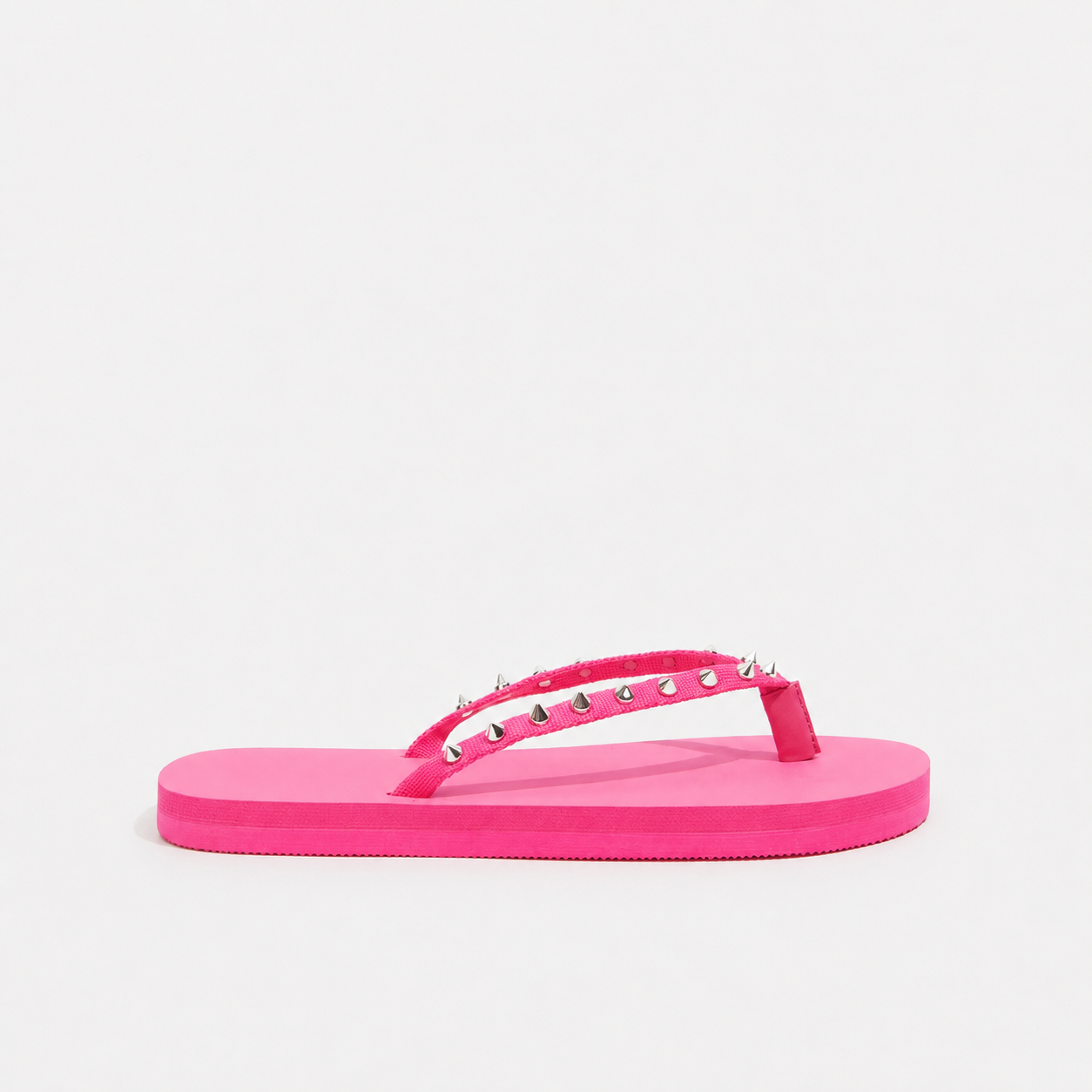 Casual Summer Spiked Decor Flip Flops For Women