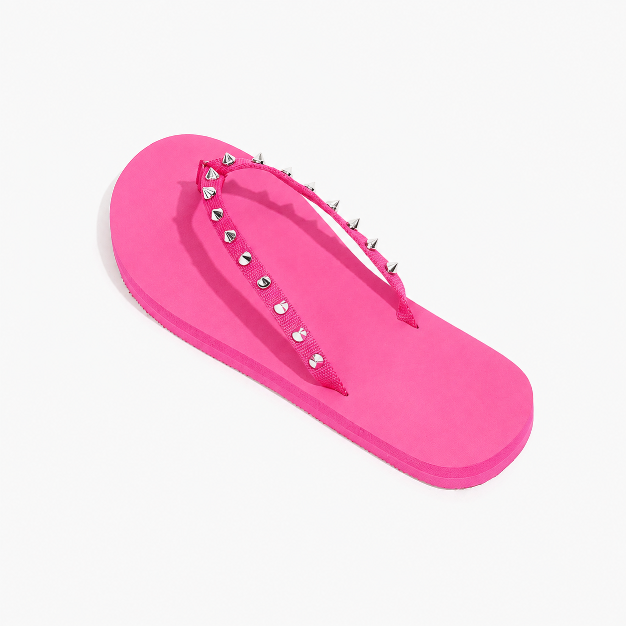 Casual Summer Spiked Decor Flip Flops For Women