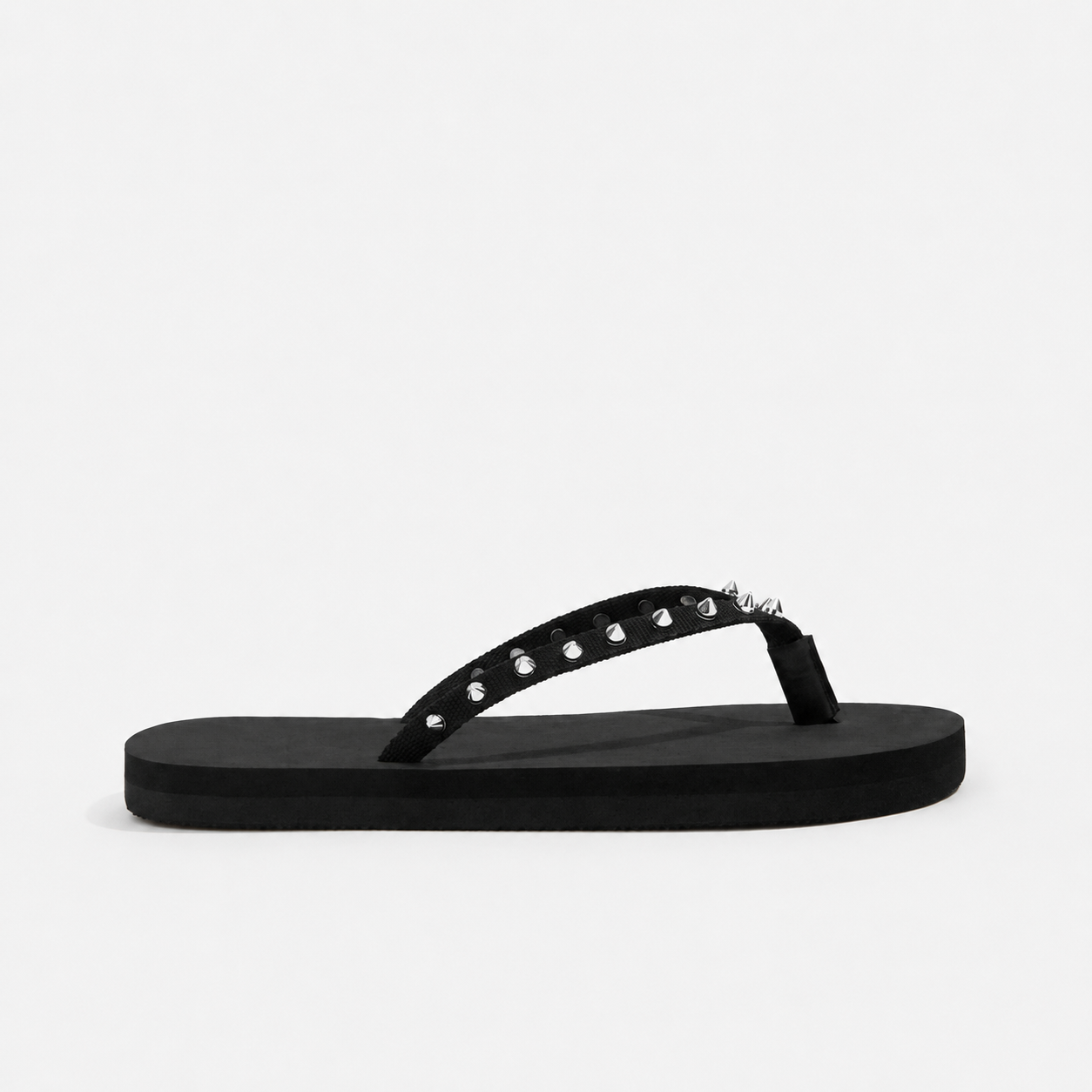 Casual Summer Spiked Decor Flip Flops For Women
