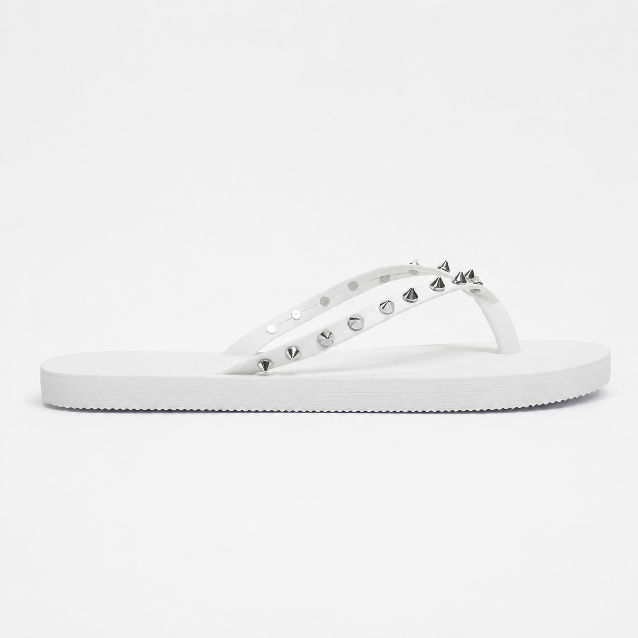 Casual Summer Spiked Decor Flip Flops For Women