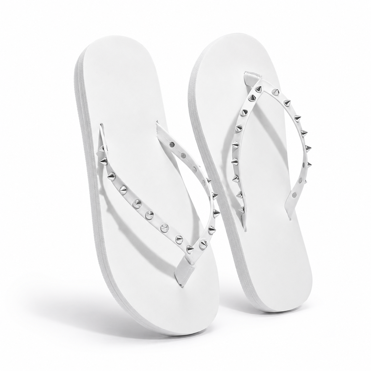 Casual Summer Spiked Decor Flip Flops For Women