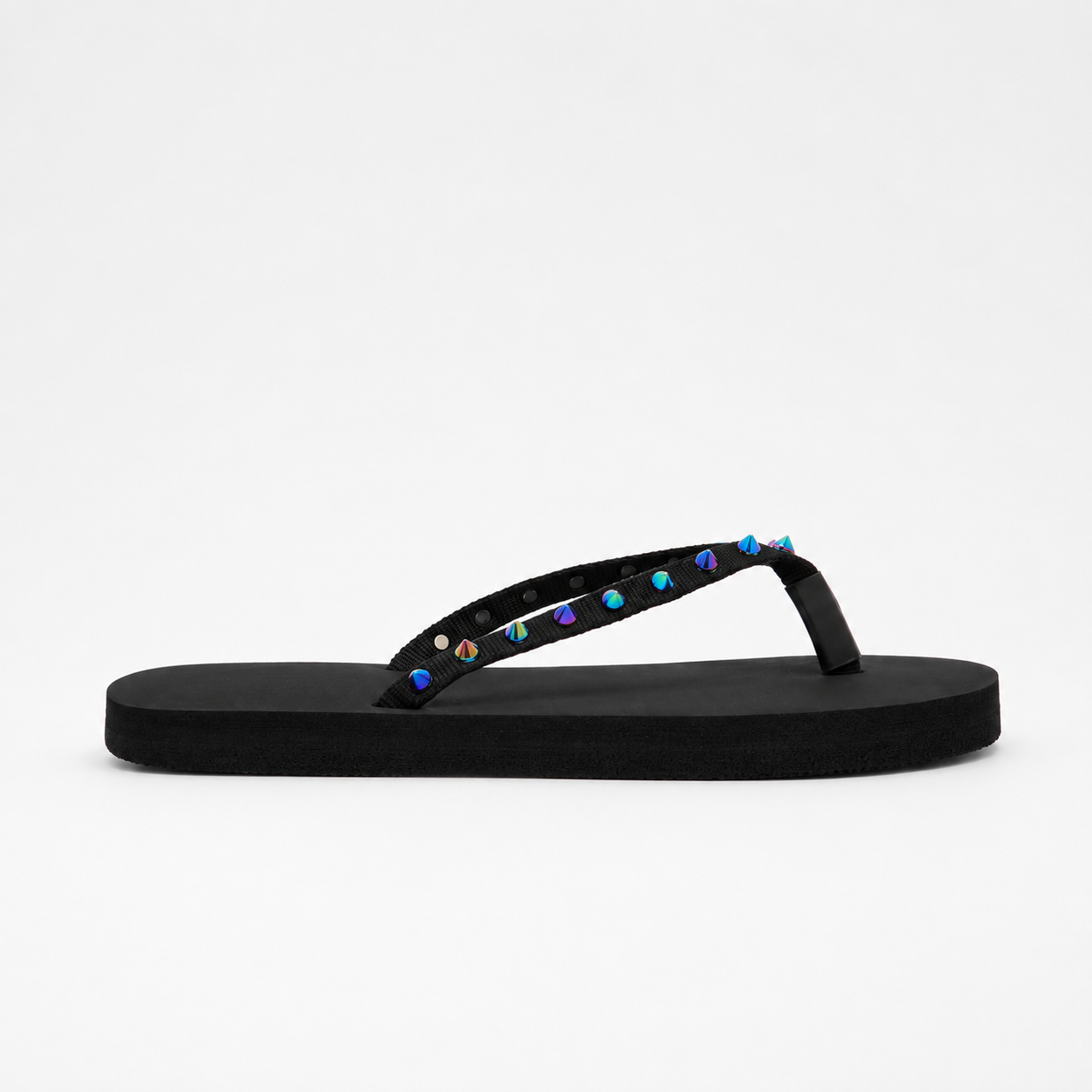 Casual Summer Spiked Decor Flip Flops For Women