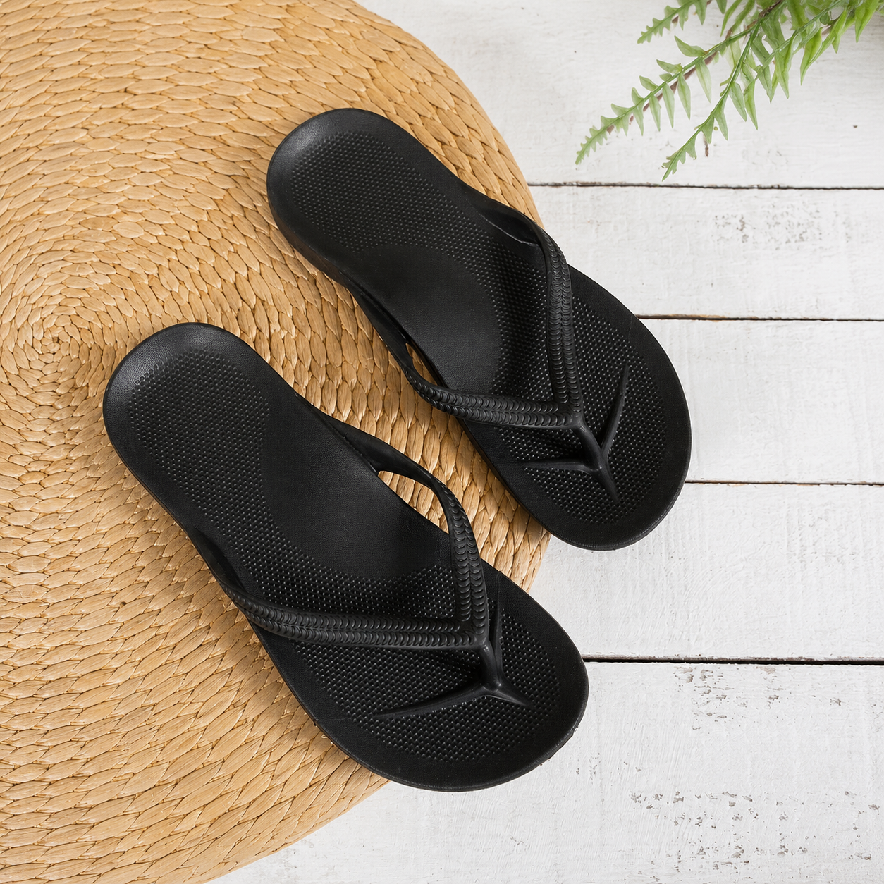 Casual Solid Open Toe Flip Flops For Women
