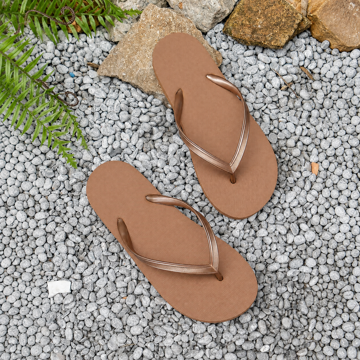 Versatile Solid Colored Flat Flip Flops Sandals For Women