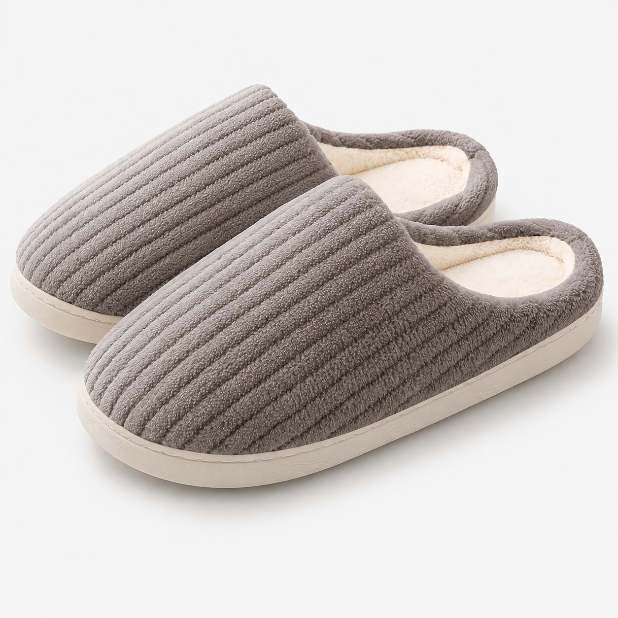 Indoor Outdoor Memory Foam Rubber Sole Comfy Slippers