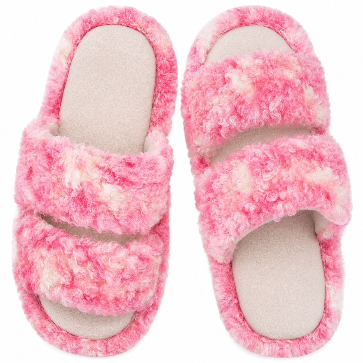 Double Strap Memory Foam Indoor Slippers For Women