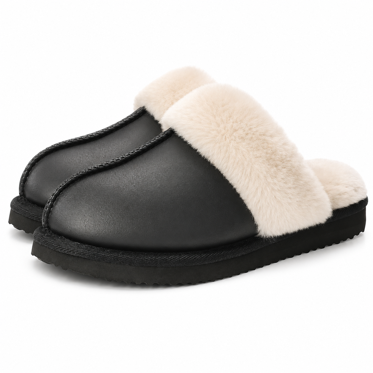 Memory Foam Indoor And Outdoor Winter Fur Slippers For Women