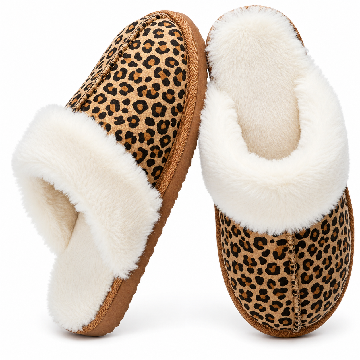 Memory Foam Indoor And Outdoor Winter Fur Slippers For Women