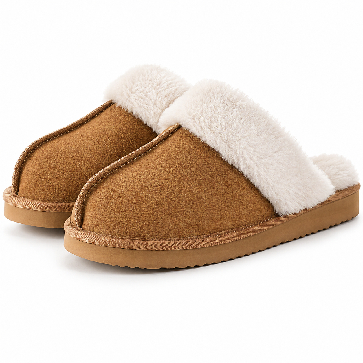 Memory Foam Indoor And Outdoor Winter Fur Slippers For Women