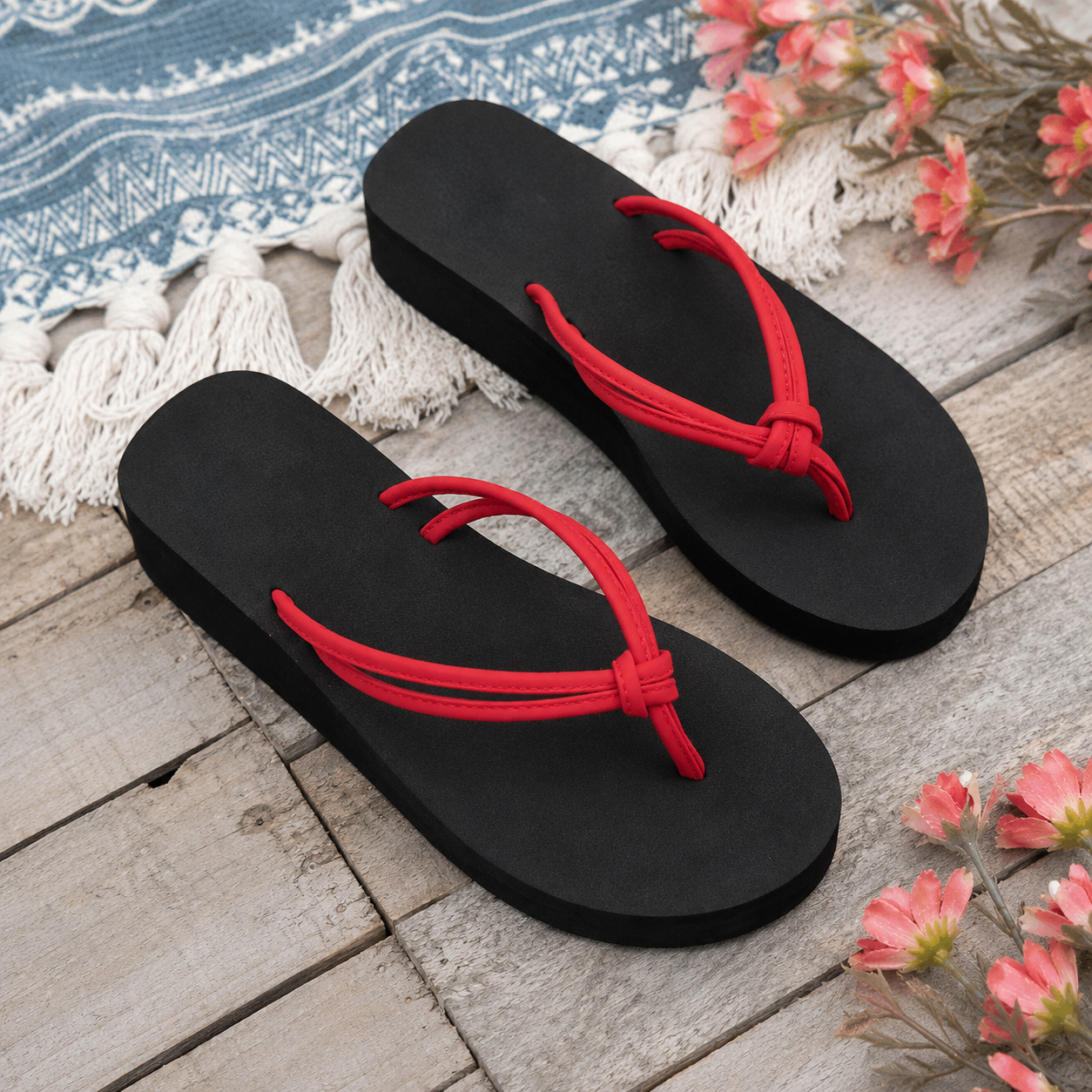 Outdoor Wedge Thong Sandals for Summer Wear