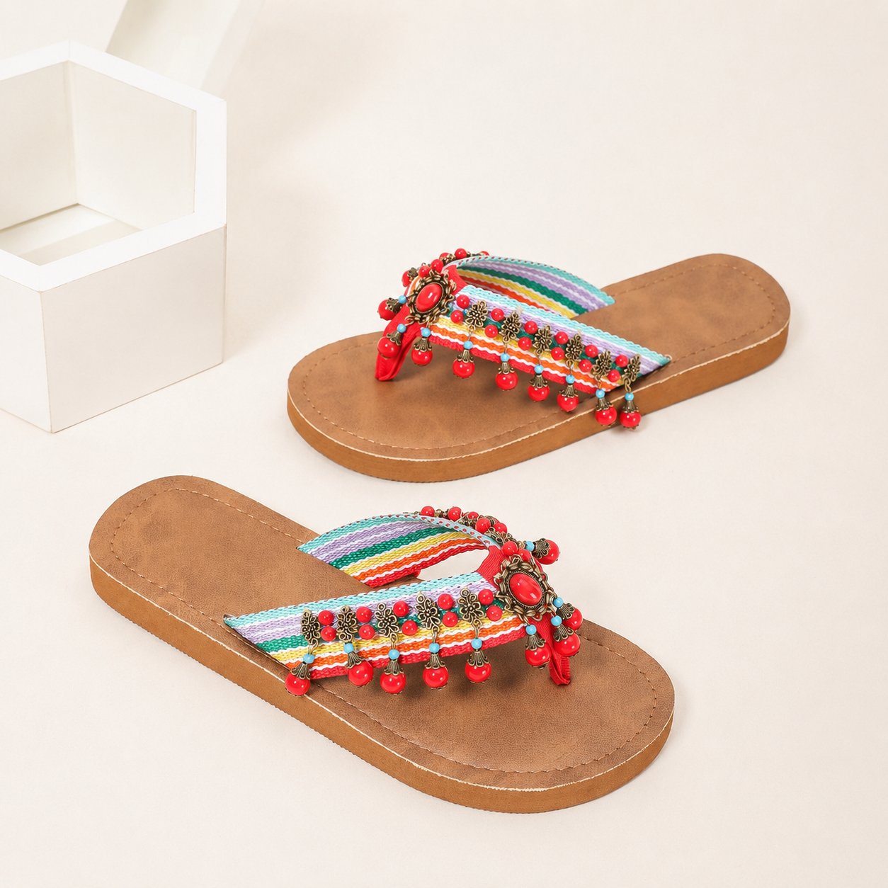 Bohemian Style Beachwear Slippers For Women