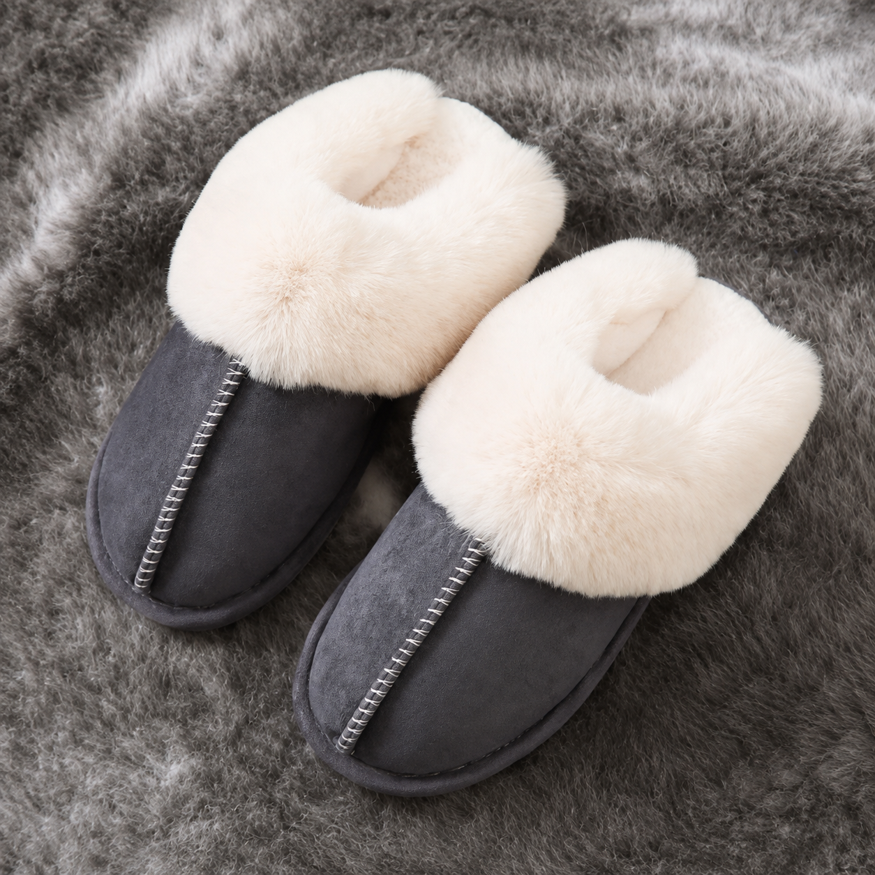 Casual Cozy Slip On Moccasin Slippers For Women