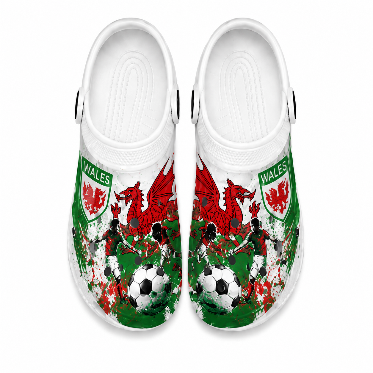 World Cup 2026 Wales Football Fan Printed Clogs